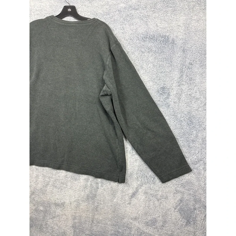 Banana Republic Mens L Gray Cotton Sweater Crewneck Long Sleeve Knit Pullover